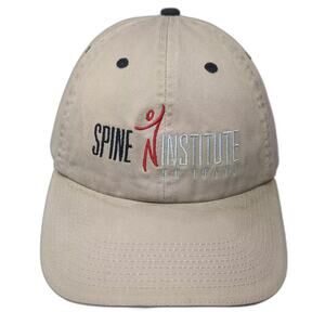 Fahrenheit Baseball Cap Hat Beige Black OS Spine Institute Idaho Embroidered